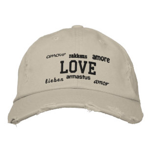 Liebe - bestickter Hut