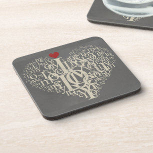 Liebe Beverage Coaster Getränkeuntersetzer