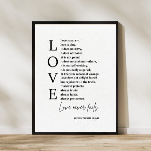 Liebe Bible Verliebte Kunst Poster