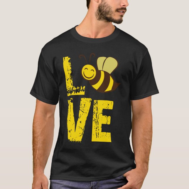 Liebe-Bienen, Bienen-Liebhaber, Bienen-Geschenk, T-Shirt (Vorderseite)