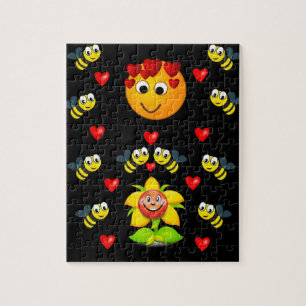 Liebe Bienen valentines Puzzle Kinder