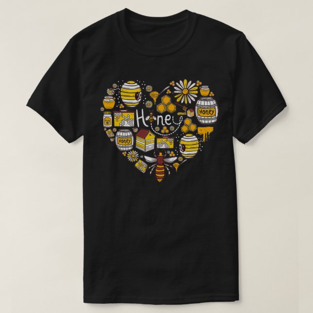 Liebe Bienenwärterin Honiggeschenk Männer Frauen T-Shirt (Design vorne)