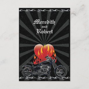 Liebe-Biker-Hochzeitskarte RSVP Karte