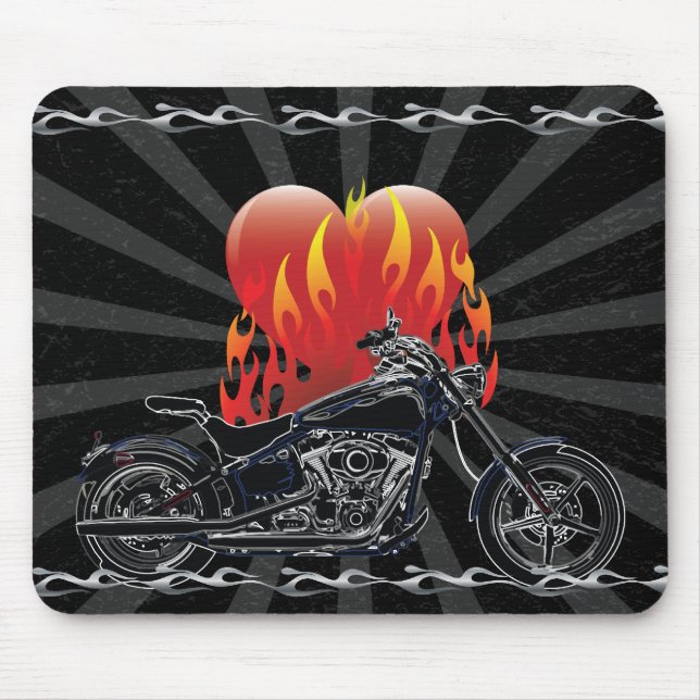 Liebe Biker Mousepad (Vorne)