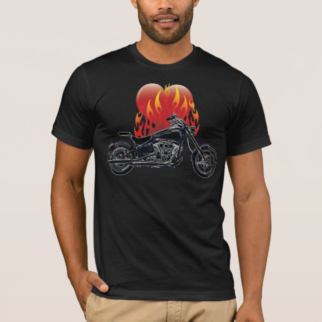 Liebe Biker-Shirt T-Shirt (Vorderseite)