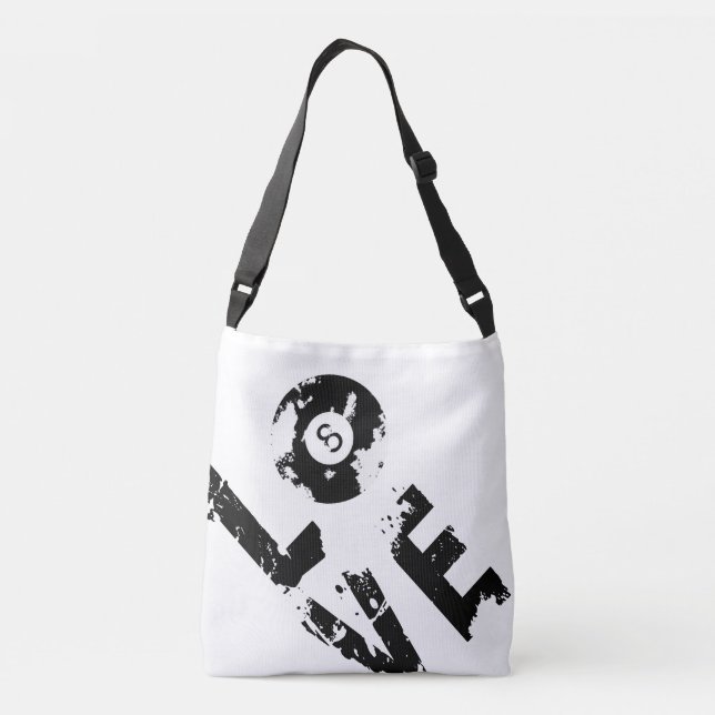 Liebe Billiard Tote Bag Tragetaschen Mit Langen Trägern (Rückseite)