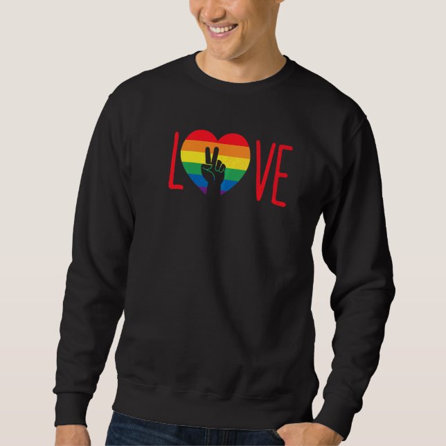 Liebe Bisexueller Queer Gay Pride Monat Sweatshirt (Vorderseite)