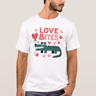 Liebe Bites - Fett und Spaß T - Shirt für starkes 