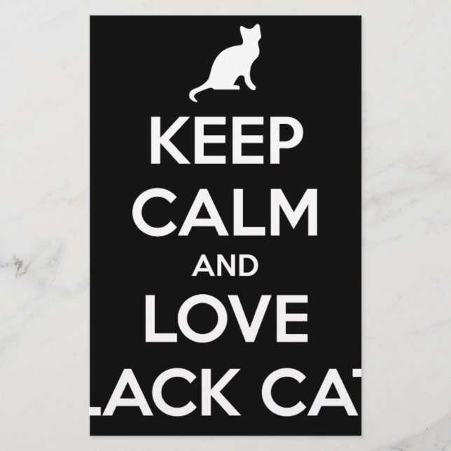 Liebe Black Cats Briefpapier (Vorderseite)