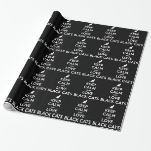 Liebe Black Cats Geschenkpapier