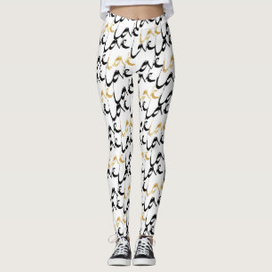 Liebe Black & Gold Frauen Leggings