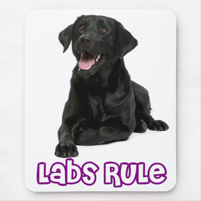 Liebe Black Labrador Retriever Puppy Hund Mousepad (Vorne)