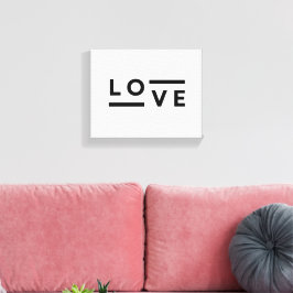 Liebe Black Typografy Leinwanddruck