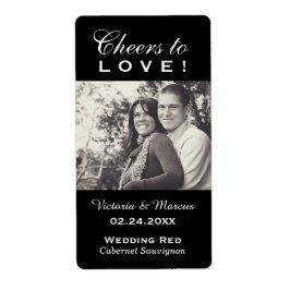 Liebe Black Wedding Foto Weinflasche