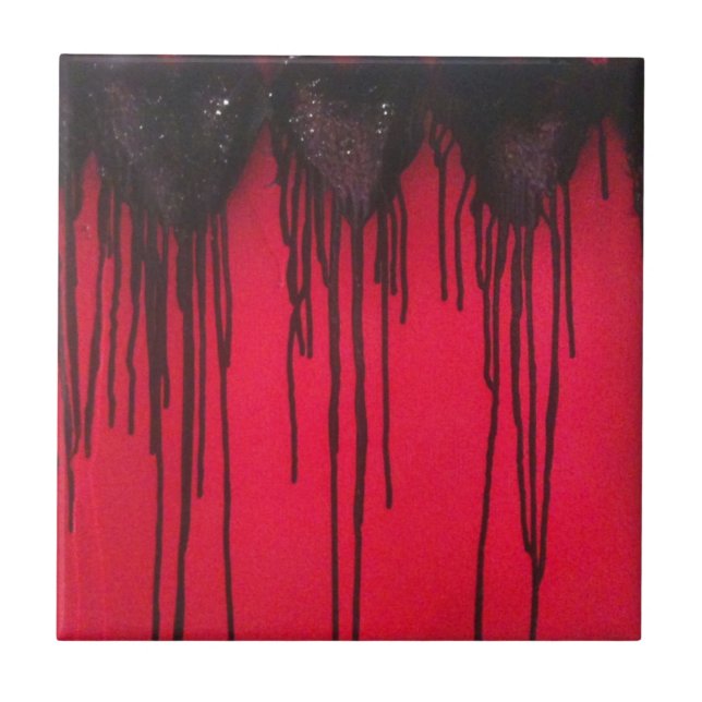 Liebe blass Black Fliese (Vorderseite)