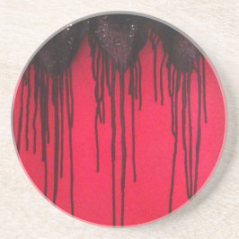 Liebe blass Black Getränkeuntersetzer