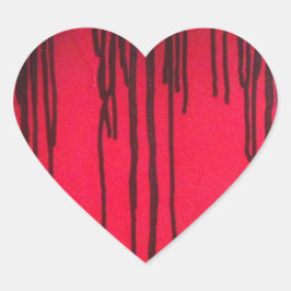 Liebe blass Black Herz-Aufkleber