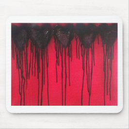 Liebe blass Black Mousepad