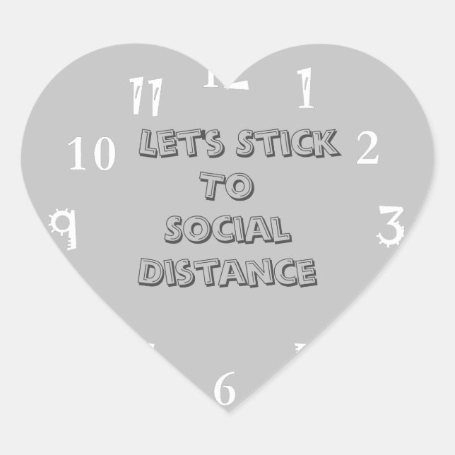 Liebe Bleibe rund um die Uhr sicher und sicher Herz-Aufkleber (Vorderseite)