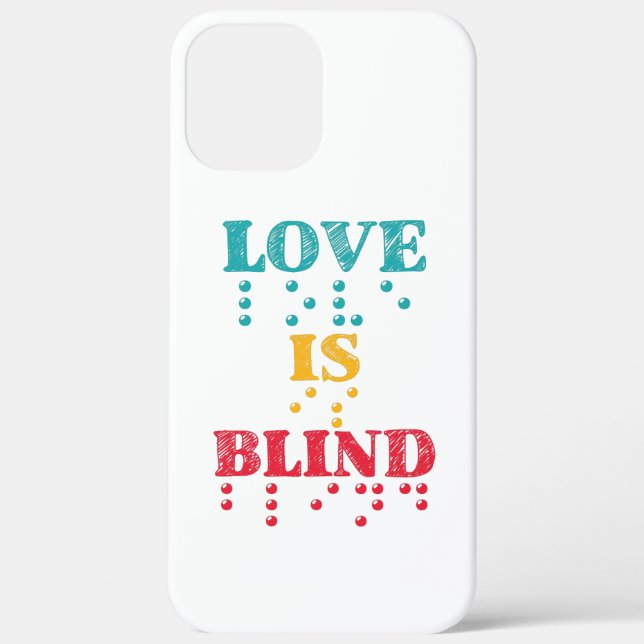 Liebe Blind Braille Case-Mate iPhone Hülle (Rückseite)