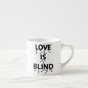 Liebe Blind Braille Espressotasse