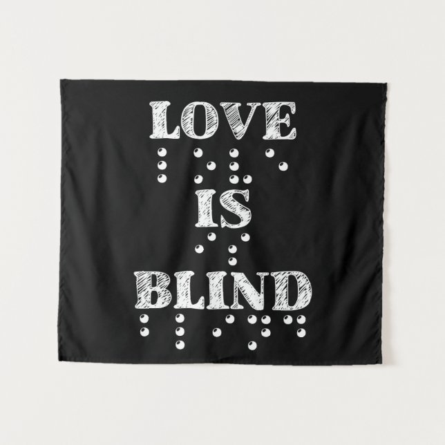 Liebe Blind Braille Wandteppich (Vorderseite (Horizontal))