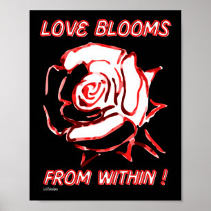 LIEBE BLOOMEN AUS DEM BEREICH Valentin Geschenkide Poster