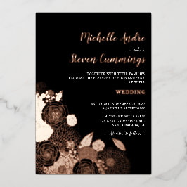 Liebe Blooms ・ Elegante Blumenhochzeit Folieneinladung