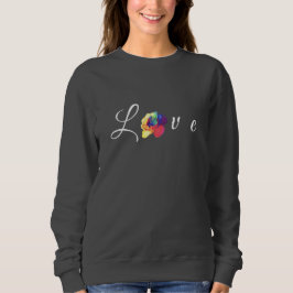 Liebe Blooms Rainbow-Rose Sweatshirt