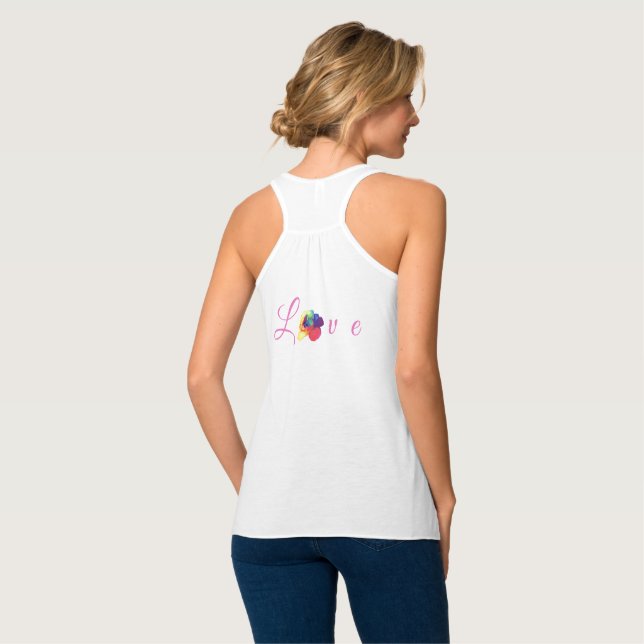 Liebe Blooms Rainbow-Rose Tank Top (Rückseite Vollansicht)