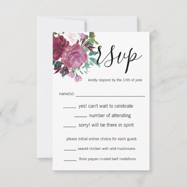 Liebe Blossom Einladung (Vorderseite)