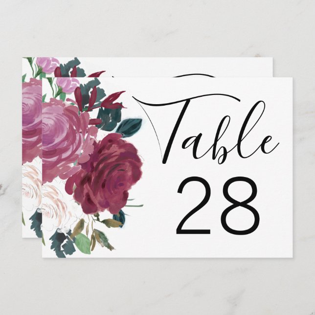 Liebe Blossom Einladung (Vorne/Hinten)