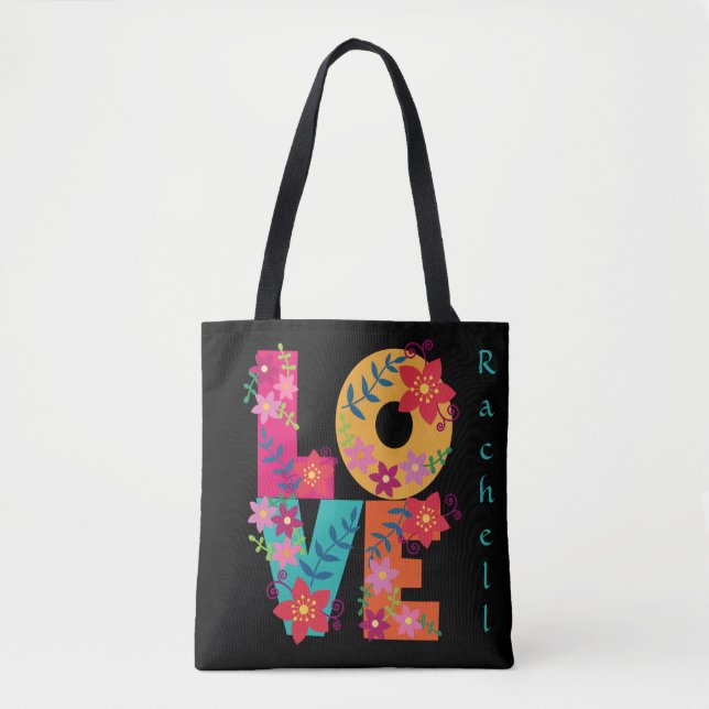 Liebe Blossom Personalisierte Tasche (Vorderseite)