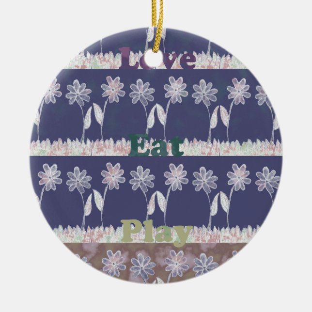 Liebe Blue Baby Duschfarben Keramik Ornament (Vorne)