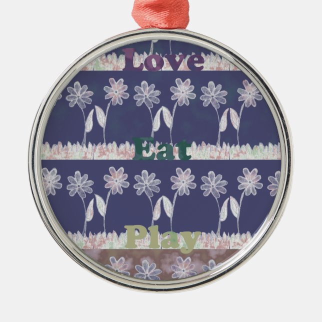 Liebe Blue Baby Duschfarben Ornament Aus Metall (Vorne)