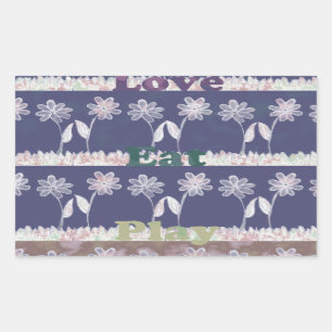 Liebe Blue Baby Duschfarben Rechteckiger Aufkleber