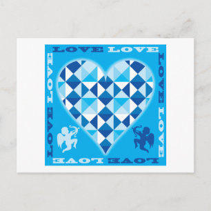 Liebe (Blue Diamond) Postkarte