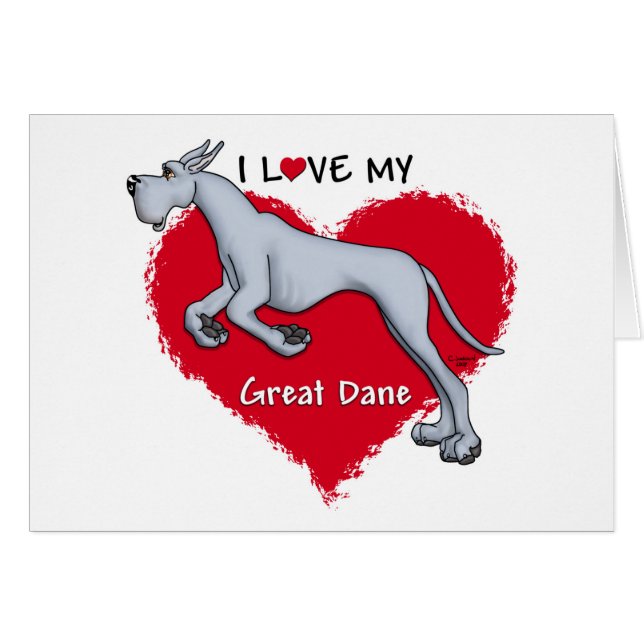 Liebe Blue Great Dane (Vorderseite (Horizontal))