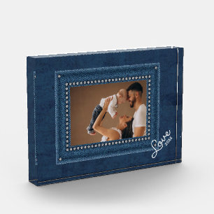 LIEBE Blue Jean Frame Family Fotoblock