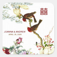 Liebe Blühend Vögel & Blume Chinesische Hochzeit ©