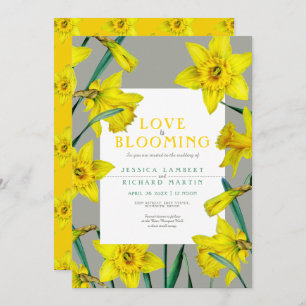 Liebe blüht Frühlingsholz Einladung