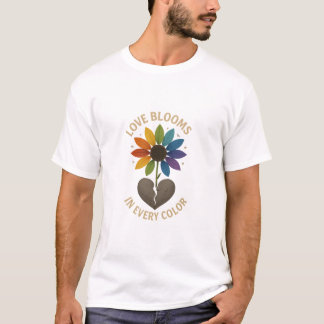 Liebe blüht in jeder Farbe T-Shirt