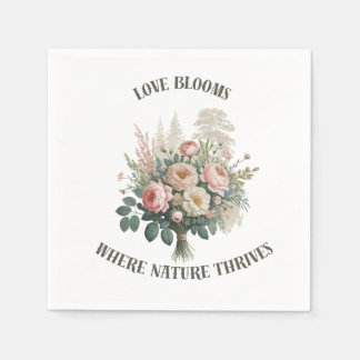 Liebe blüht mit der Natur Serviette