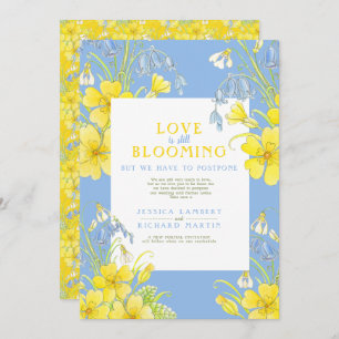 Liebe blüht noch Frühjahr verschoben Hochzeit Einladung