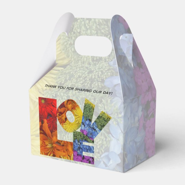 LIEBE Blume gleichgeschlechtliche Hochzeitssammlun Geschenkschachtel (Vorderseite)