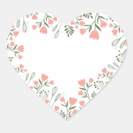 Liebe Blume Herz mit transparentem Hintergrund Er Herz-Aufkleber