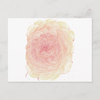 Liebe, Blume und Herz für gutes Karma Postkarte