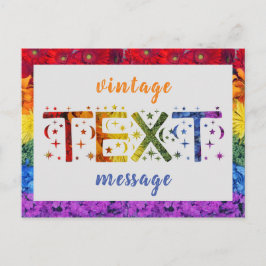 Liebe Blume Vintage Textnachricht Postkarte