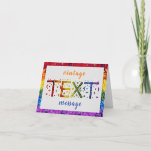 Liebe Blume Vintage Textnachrichtenkarte Karte