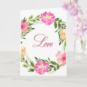 Liebe Blume Wreath Muttertag Karte